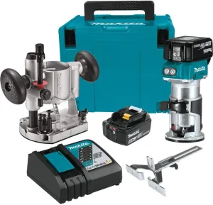 Makita XTR01T7 18V LXT Lithium-Ion Brushless Cordless Compact Router Kit