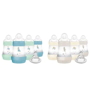 MAM Anti-Colic Baby Bottles with Slow Flow Nipples, 5oz, 0-3 Months, Reduces Gas and Colic, BPA-Free