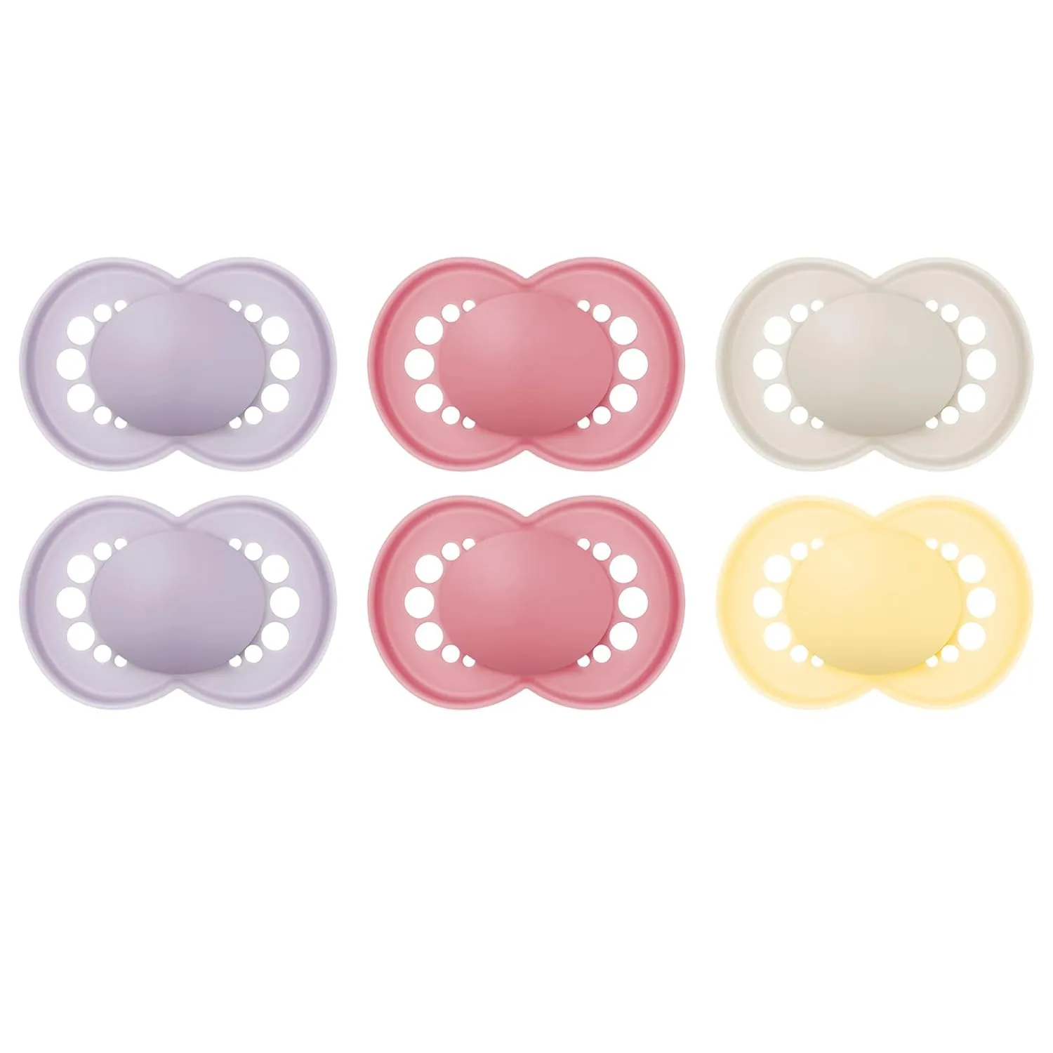 MAM Original Matte Baby Pacifiers, Binky for 6-16 Months, BPA-Free Silicone Nipple, Easy to Clean, Best for Breastfed Babies, Developed with Medical Experts, 6 Count Binkies