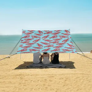 Marine Red Crayfish Beach Camping Tent Sun Shelter for Whole Family, Beach Shade Canopy with UPF50  UV Protection,Easy Set Up and Carry,Outdoor Shade for Trips, Fishing, Backyard Fun Picnics