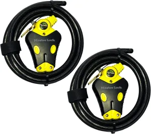 Master Lock - Two 6 ft Python Adjustable Cable Locks Keyed Alike, 8413KACBL-66