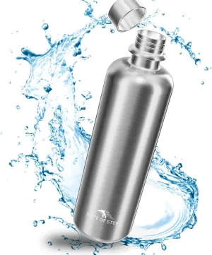 MATE OF STEEL® Stainless Steel 35oz Bottle Replacement for Sodastream Terra, Fizzi & Art - Leak-Proof Dishwasher Safe Plastic Free Water Bottle