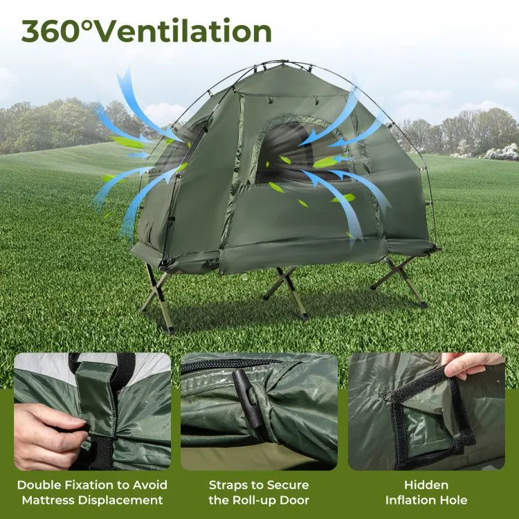 Mattress Folding 1-Person Camping Sunshade Tent Durable Free worldwide shipping and with Air