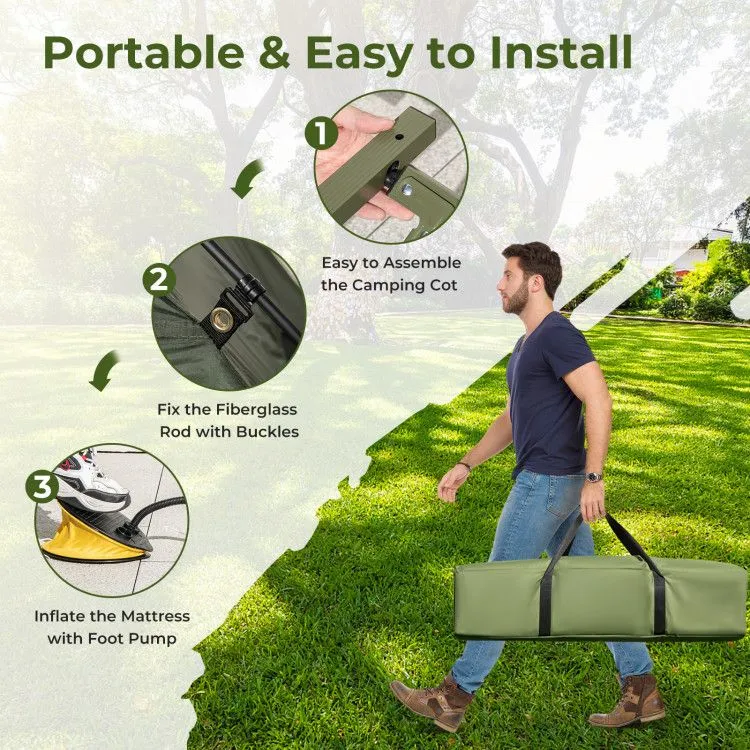 Mattress Folding 1-Person Camping Sunshade Tent Durable Free worldwide shipping and with Air