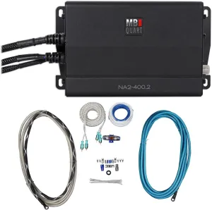 MB QUART NA2-400.2 400 Watt RMS 2-Ch. Marine Boat ATV Compact Amplifier Amp Kit
