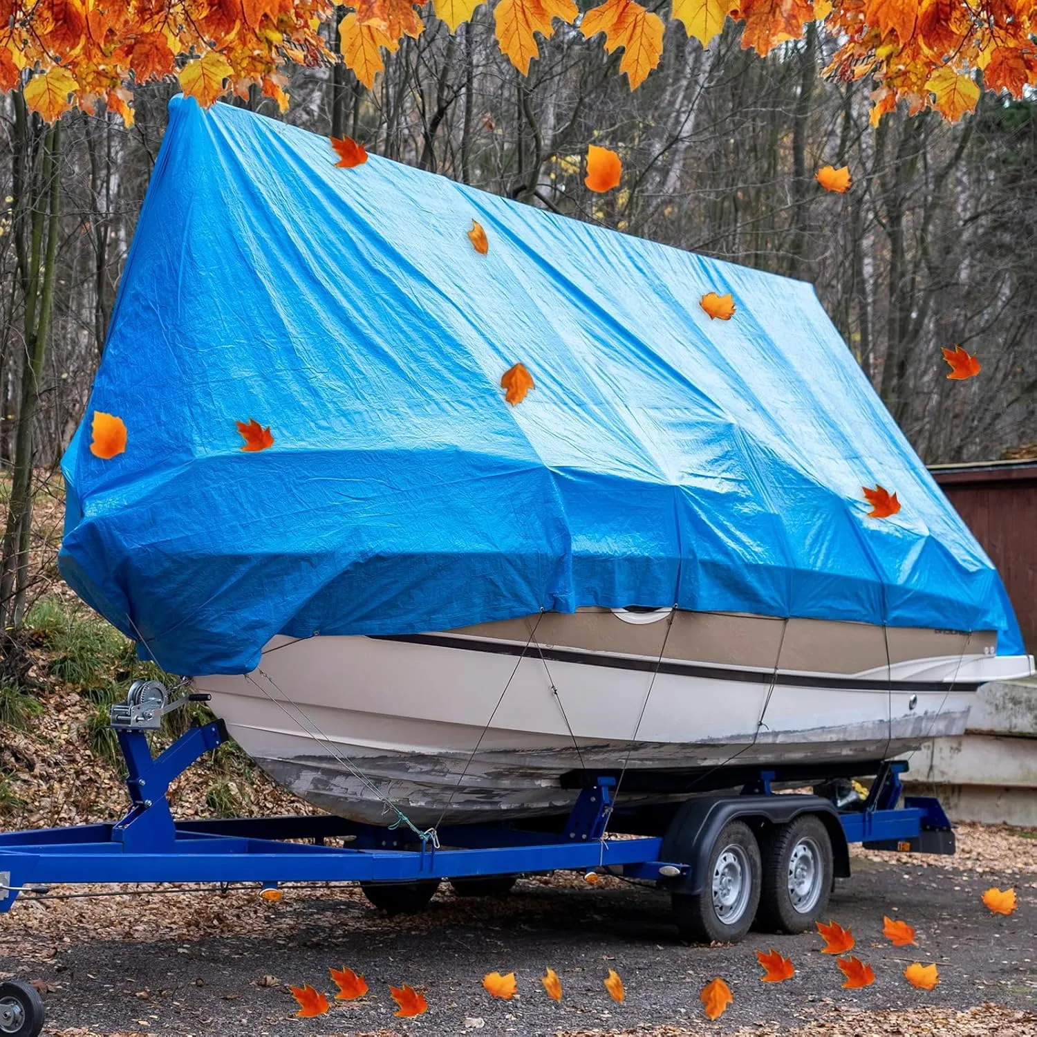 MECCANIXITY Heavy Extra Thick Tarp 5 x 6.6ft, Waterproof Multipurpose Outdoor Poly Tarp for Roof Camping Patio Pool Boat Car(Green)
