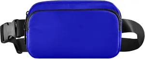 Medium Blue Fanny Belt Bag Waist Packs Crossbody Bags Bum Bag for Running Hiking Travel Workout Adjustable Strap for Women Men