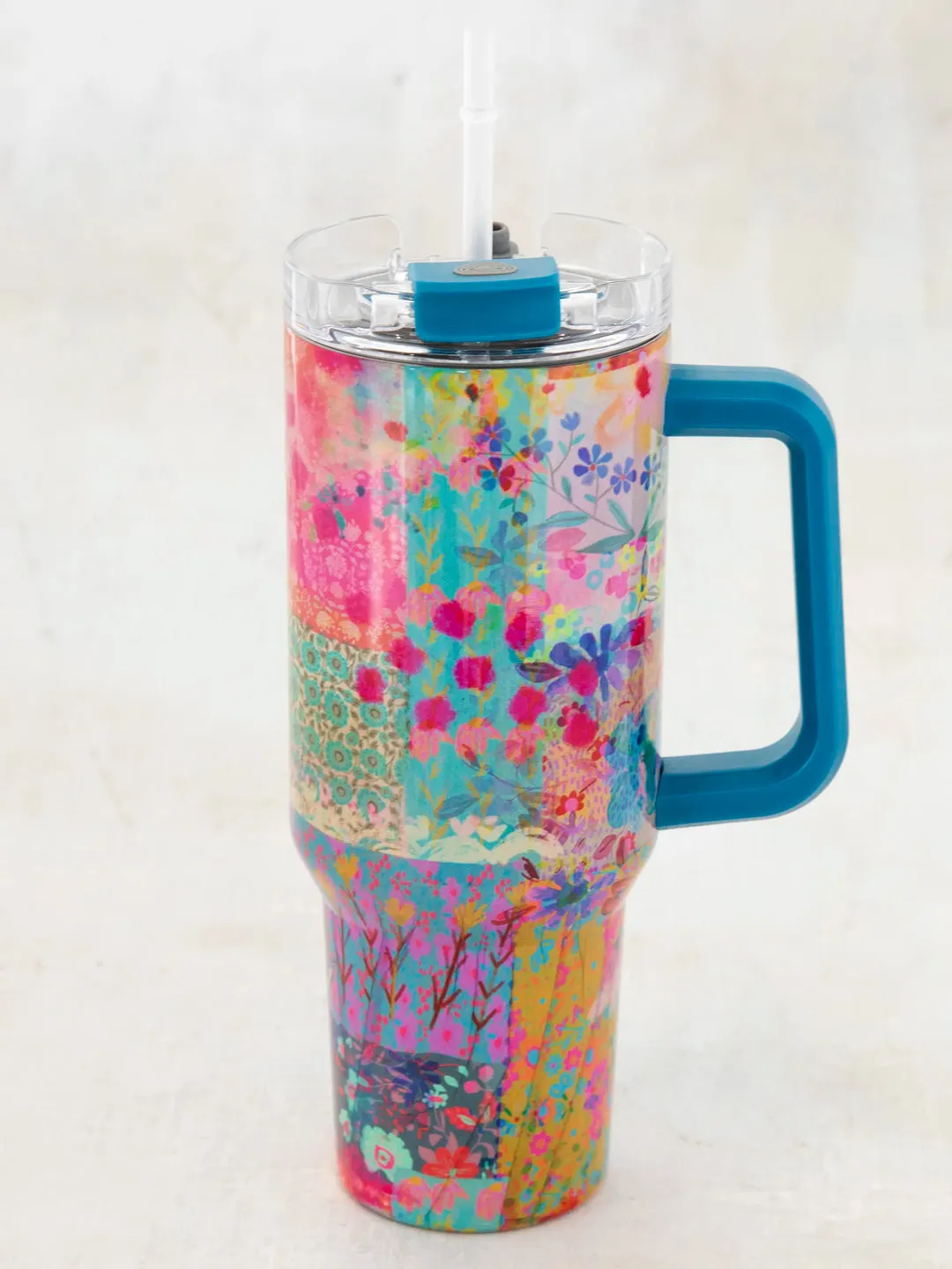 Mega 40oz Tumbler - Pink Watercolor Patchwork