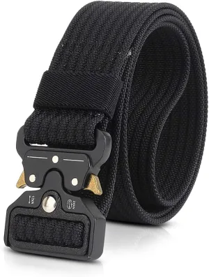 Men Tactical Belt 1.5 Inch Heavy Duty Belt Nylon Work Belt Quick-Release Metal Buckle for Molle Sport