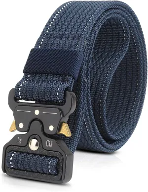 Men Tactical Belt 1.5 Inch Heavy Duty Belt Nylon Work Belt Quick-Release Metal Buckle for Molle Sport