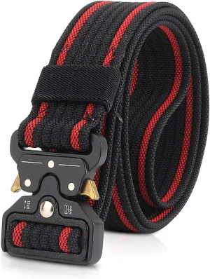 Men Tactical Belt 1.5 Inch Heavy Duty Belt Nylon Work Belt Quick-Release Metal Buckle for Molle Sport