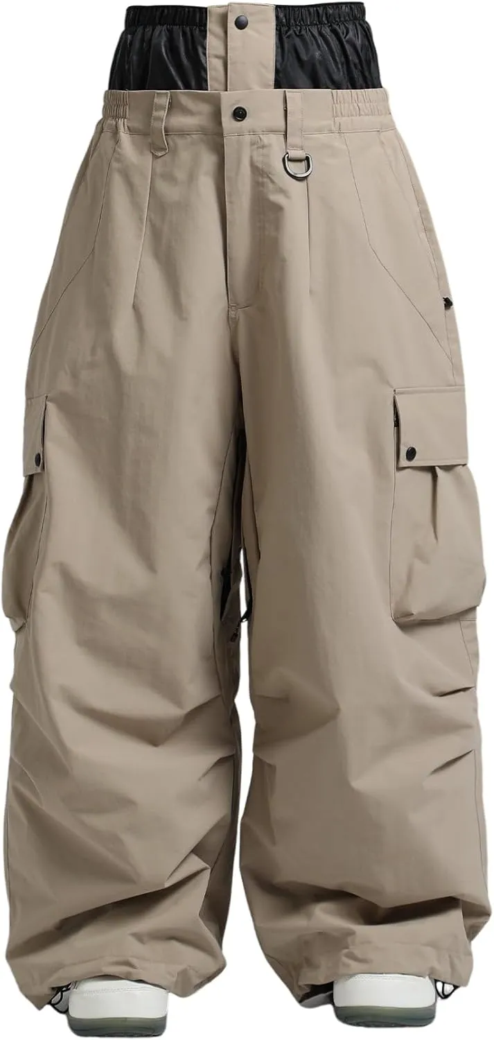 Men Women Snowboard Pants Snow Super Baggy Insulated Winterproof Waterproof Loose Ski Pants Outdoor