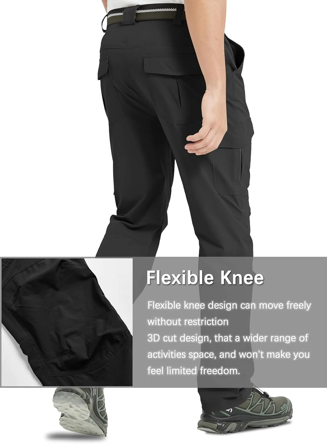Men's Cargo Hiking Pants Lightweight Water Resistant Quick Dry Outdoor Fishing Travel Climbing Work Pants