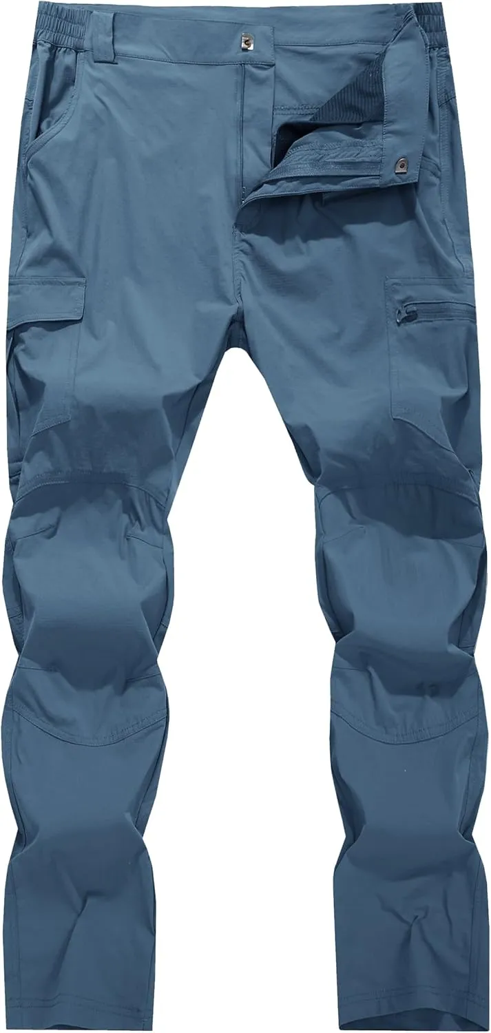 Men's Cargo Hiking Pants Lightweight Water Resistant Quick Dry Outdoor Fishing Travel Climbing Work Pants