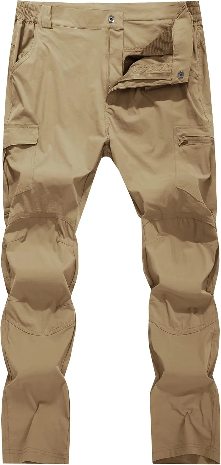 Men's Cargo Hiking Pants Lightweight Water Resistant Quick Dry Outdoor Fishing Travel Climbing Work Pants