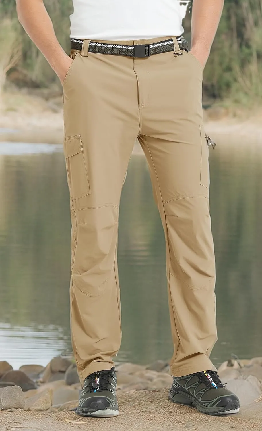 Men's Cargo Hiking Pants Lightweight Water Resistant Quick Dry Outdoor Fishing Travel Climbing Work Pants
