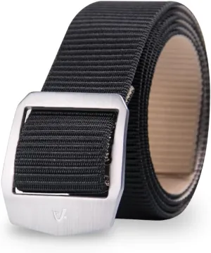 Mens Casual Nylon Belt - Hiking Belt With Titanium Buckle,Adjustable Work Belts For Heavy Duty(1 Buckle, 2 Straps)