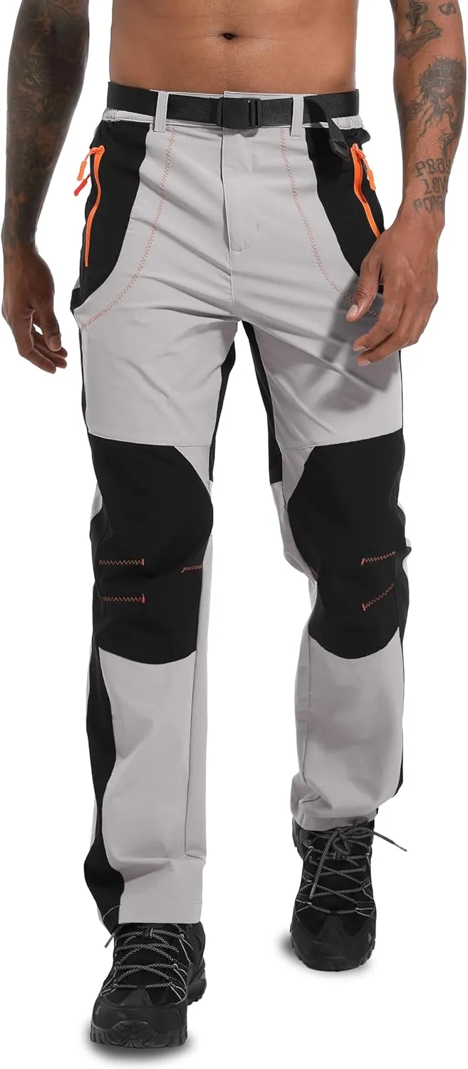 Men's Hiking Cargo Pants Outdoor Water Resistant Lightweight Quick-Dry Athletic Apparel, namely, Pants