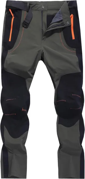 Men's Hiking Cargo Pants Outdoor Water Resistant Lightweight Quick-Dry Athletic Apparel, namely, Pants