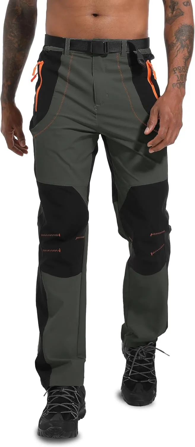 Men's Hiking Cargo Pants Outdoor Water Resistant Lightweight Quick-Dry Athletic Apparel, namely, Pants