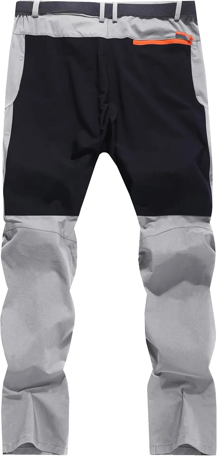 Men's Hiking Cargo Pants Outdoor Water Resistant Lightweight Quick-Dry Athletic Apparel, namely, Pants
