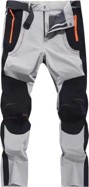 Men's Hiking Cargo Pants Outdoor Water Resistant Lightweight Quick-Dry Athletic Apparel, namely, Pants