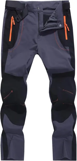 Men's Hiking Cargo Pants Outdoor Water Resistant Lightweight Quick-Dry Athletic Apparel, namely, Pants