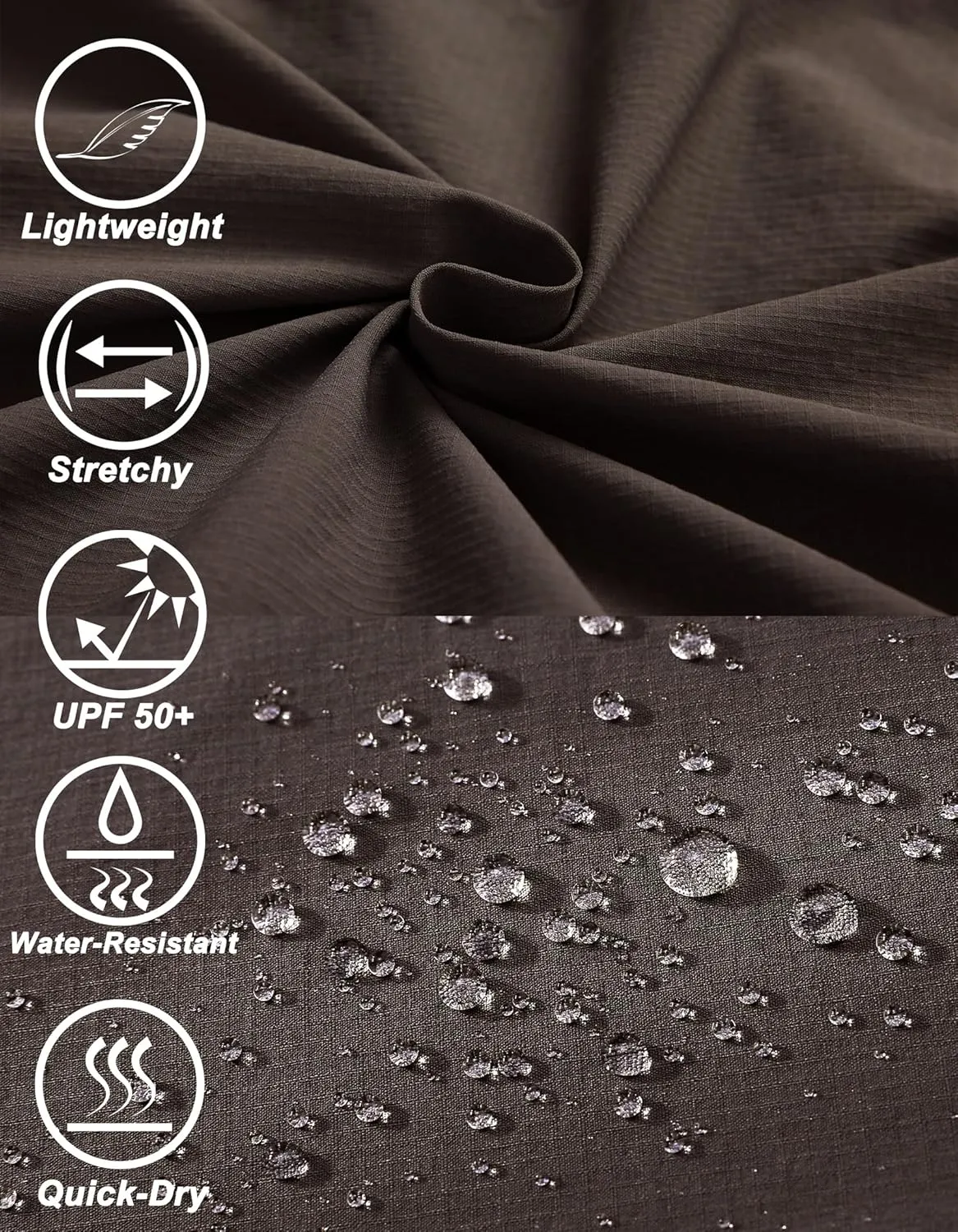 Men's Hiking Cargo Pants Quick-Dry Outdoor Water Resistant Lightweight Mountain Breathable Zipper Pocket Work Pants