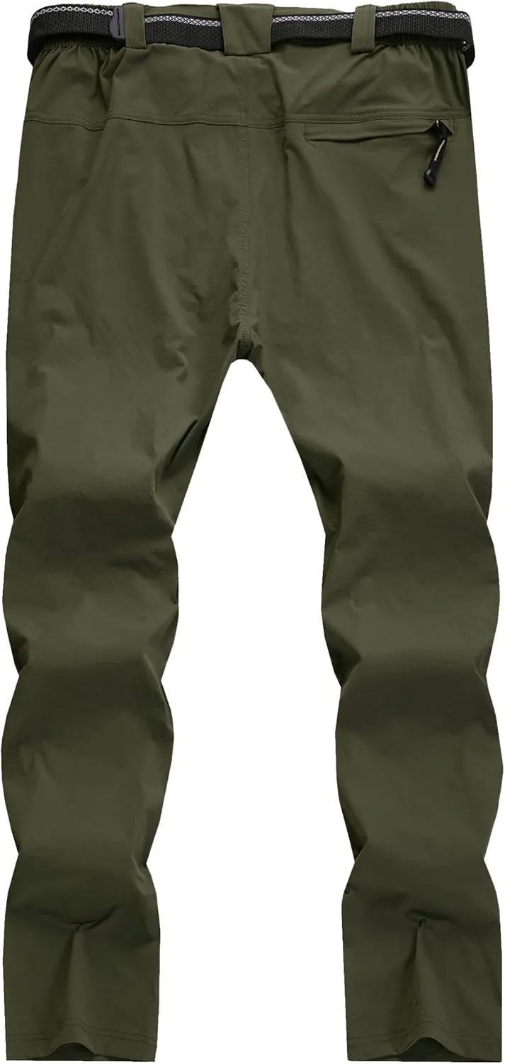 Men's Hiking Cargo Pants Quick-Dry Outdoor Water Resistant Lightweight Mountain Breathable Zipper Pocket Work Pants