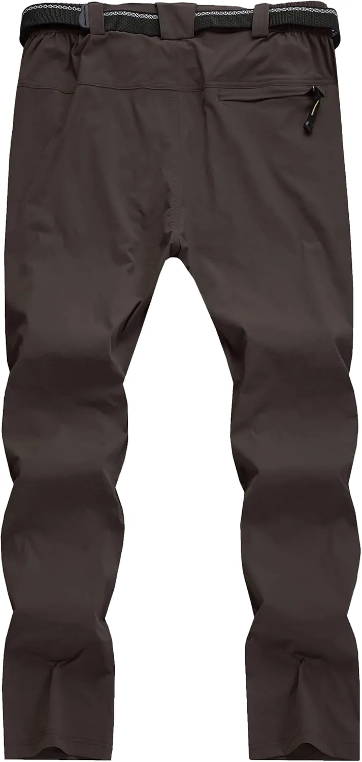Men's Hiking Cargo Pants Quick-Dry Outdoor Water Resistant Lightweight Mountain Breathable Zipper Pocket Work Pants
