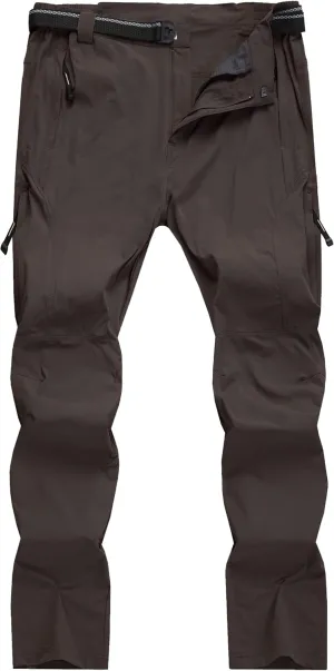 Men's Hiking Cargo Pants Quick-Dry Outdoor Water Resistant Lightweight Mountain Breathable Zipper Pocket Work Pants