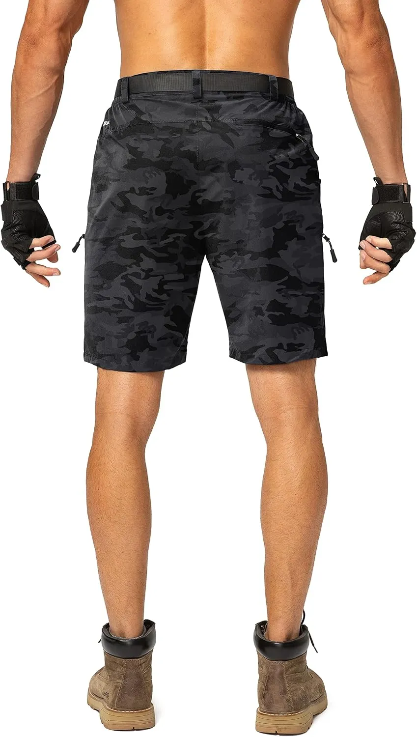 Men's Hiking Cargo Shorts Stretch Quick Dry Outdoor Tactical Shorts for Men with Multi Pocket for Fishing Casual