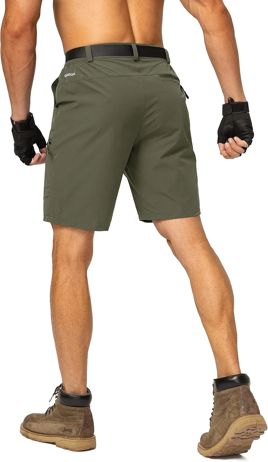 Men's Hiking Cargo Shorts Stretch Quick Dry Outdoor Tactical Shorts for Men with Multi Pocket for Fishing Casual
