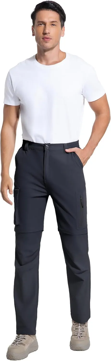 Men's Hiking Convertible Pants Quick Dry Lightweight Zip Off Cargo Pant Waterproof Fishing Shorts for Outdoor,Safari,Camping