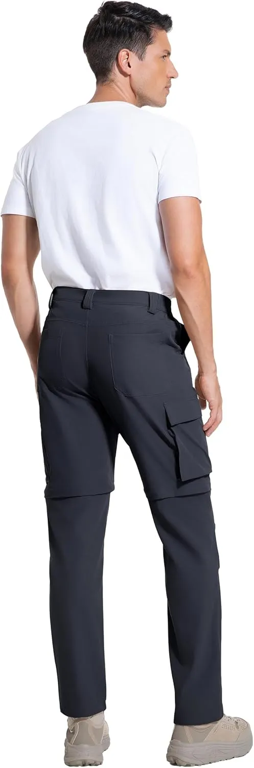 Men's Hiking Convertible Pants Quick Dry Lightweight Zip Off Cargo Pant Waterproof Fishing Shorts for Outdoor,Safari,Camping