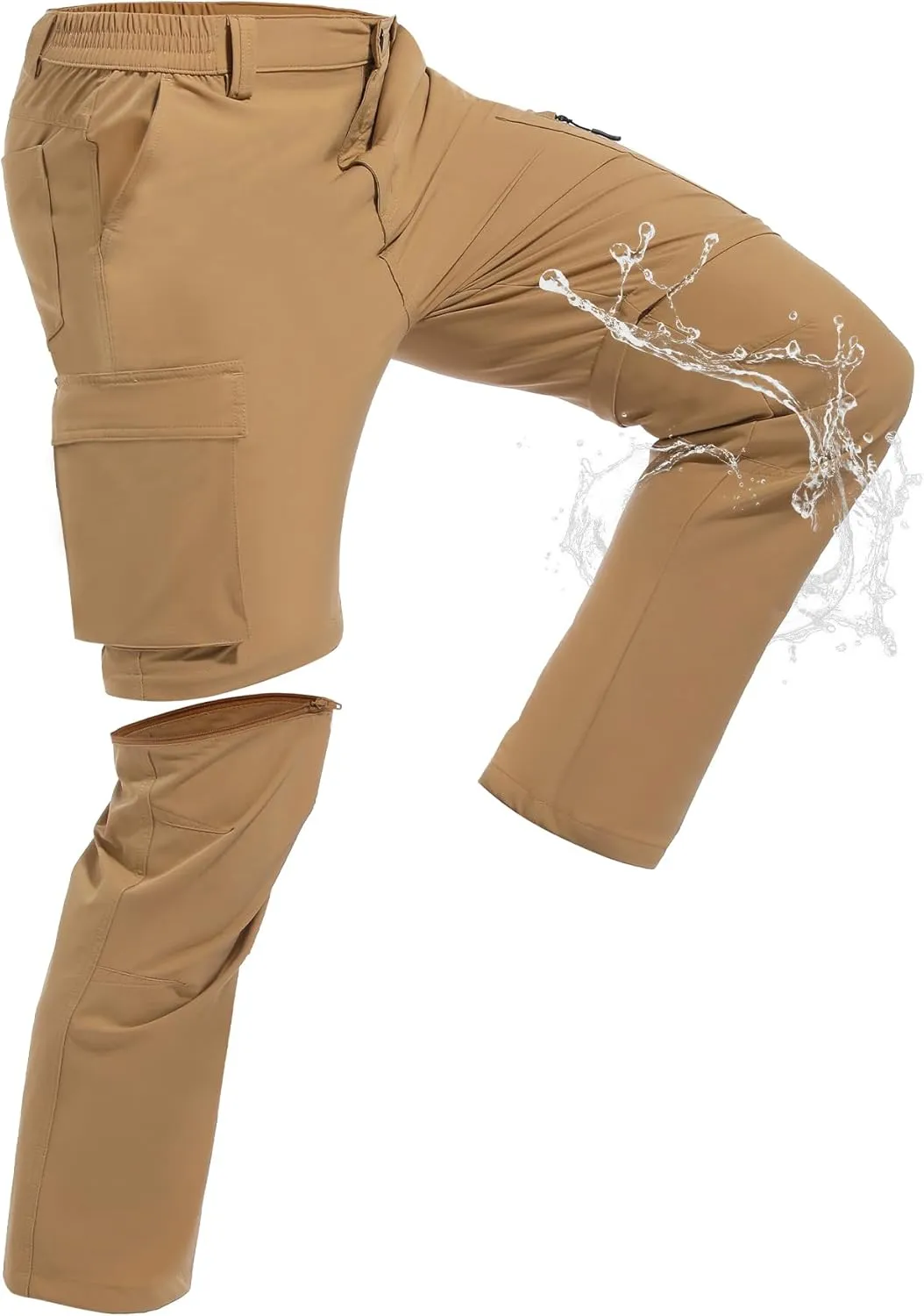 Men's Hiking Convertible Pants Quick Dry Lightweight Zip Off Cargo Pant Waterproof Fishing Shorts for Outdoor,Safari,Camping