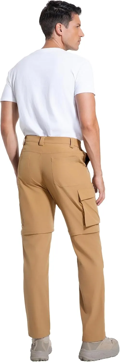 Men's Hiking Convertible Pants Quick Dry Lightweight Zip Off Cargo Pant Waterproof Fishing Shorts for Outdoor,Safari,Camping