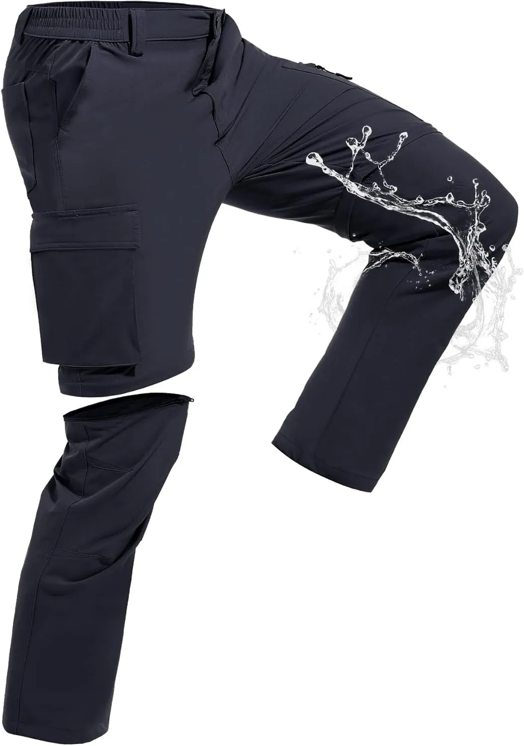 Men's Hiking Convertible Pants Quick Dry Lightweight Zip Off Cargo Pant Waterproof Fishing Shorts for Outdoor,Safari,Camping