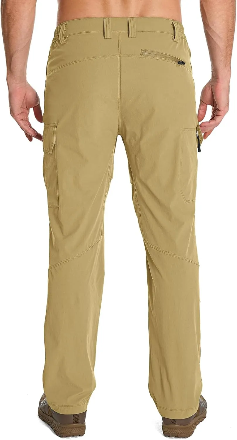 Mens Hiking Pants Convertible Lightweight Quick Dry Fishing Safari Camping Travel boy Scout Pants
