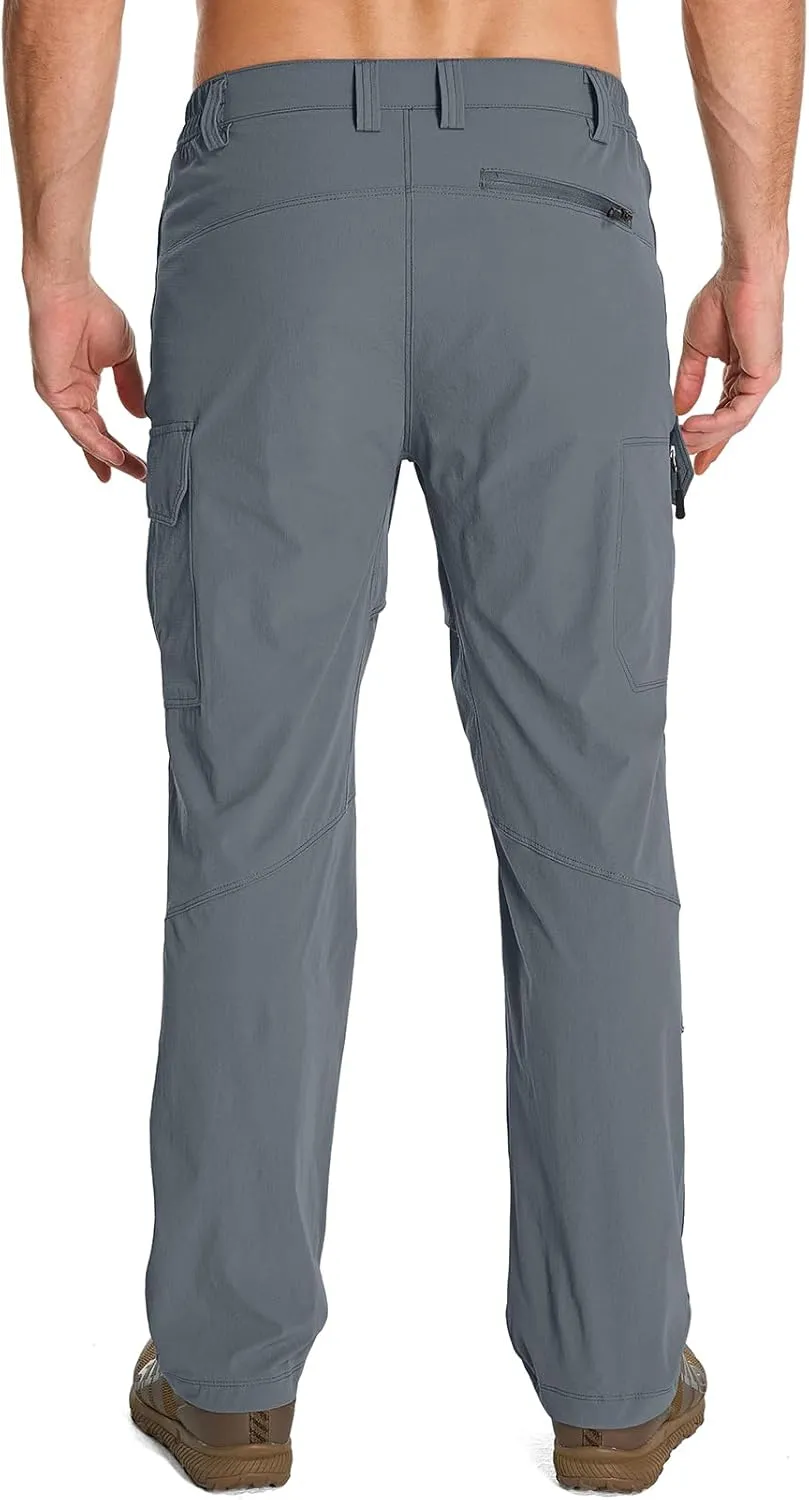 Mens Hiking Pants Convertible Lightweight Quick Dry Fishing Safari Camping Travel boy Scout Pants