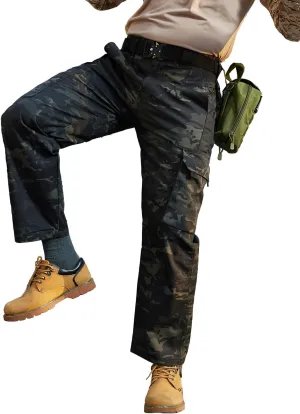 Men's Hiking Tactical Pants Lightweight Work Cargo Pants Waterproof Outdoor Trousers Pants for Men