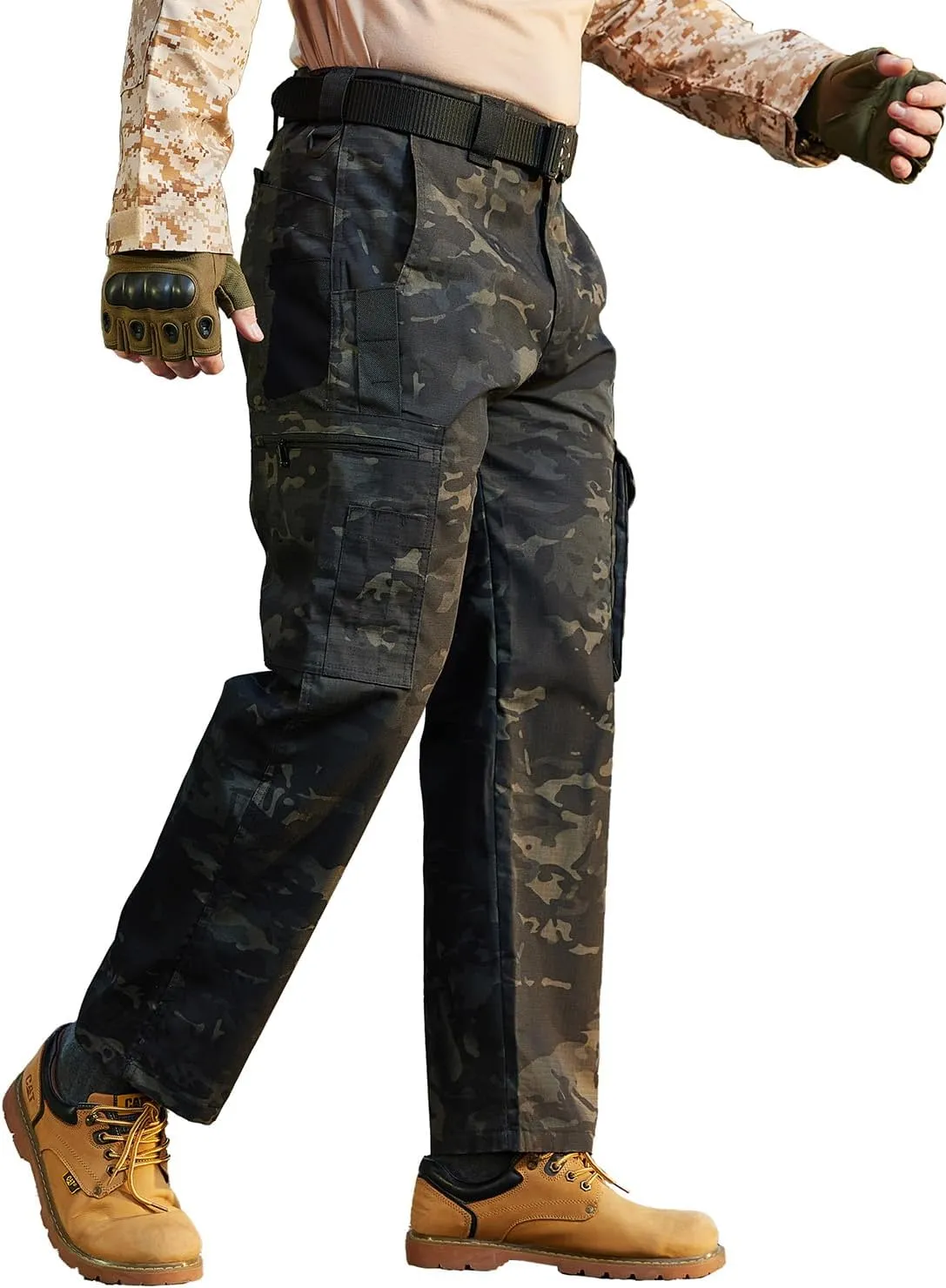 Men's Hiking Tactical Pants Lightweight Work Cargo Pants Waterproof Outdoor Trousers Pants for Men