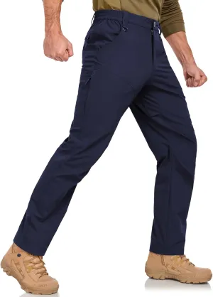 Mens Lightweight Cargo Hiking Patns Outdoor Quick Dry Work Tactical Pants with 6 Pockets Water Resistant Fishing Travel Pants