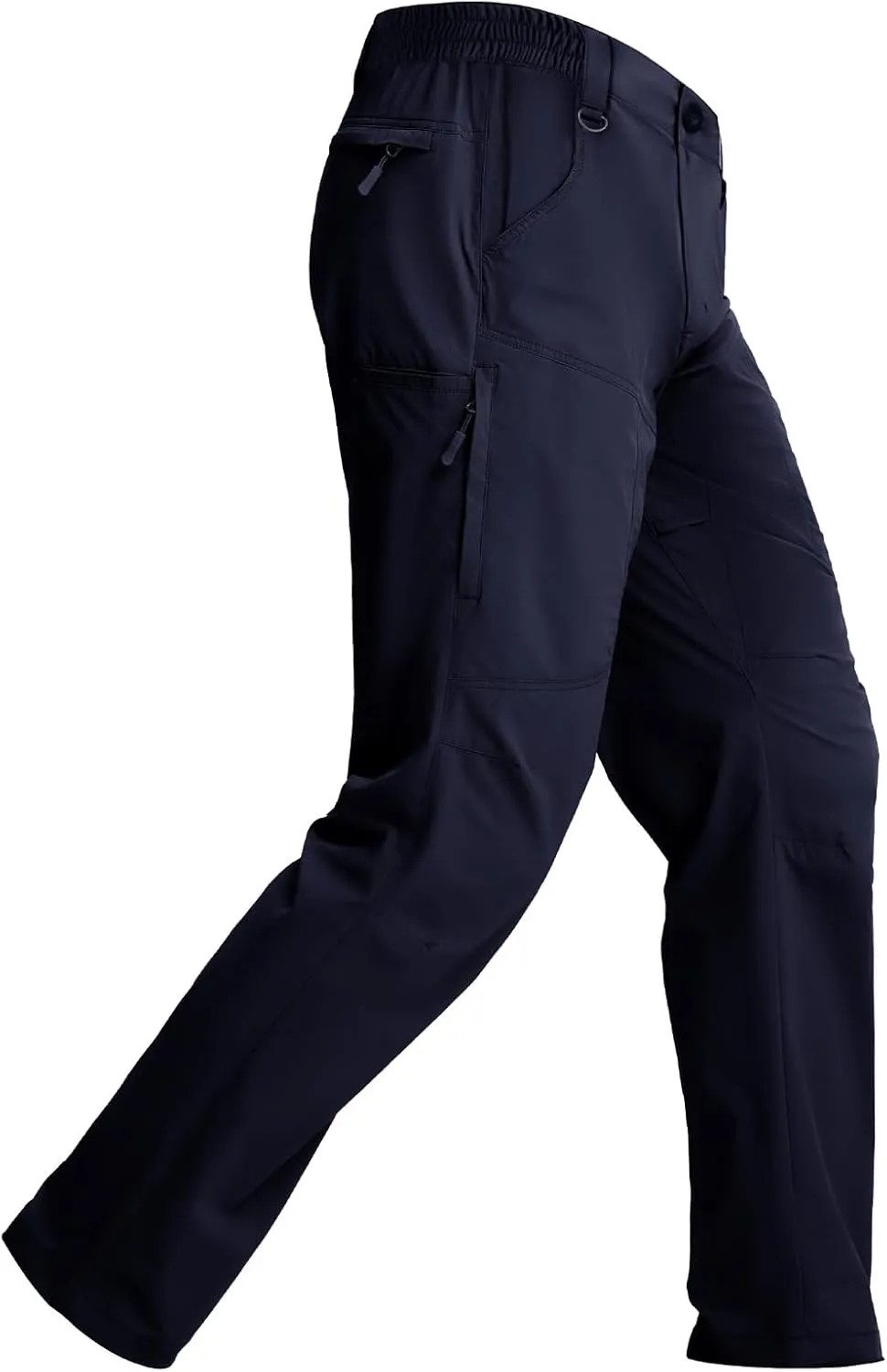 Mens Lightweight Hiking Pants Flex Cargo Work Tactical Nylon Stretch Waterproof Quick Dry Fishing Outdoor Travel 6 Pockets