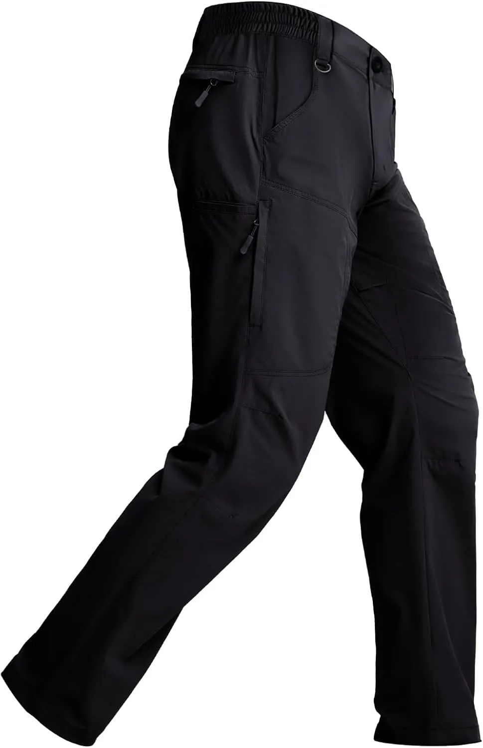 Mens Lightweight Hiking Pants Flex Cargo Work Tactical Nylon Stretch Waterproof Quick Dry Fishing Outdoor Travel 6 Pockets