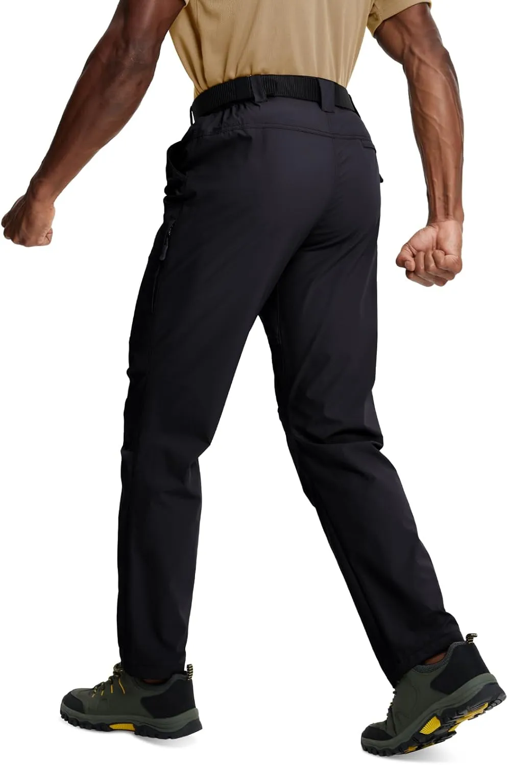 Mens Lightweight Hiking Pants Flex Cargo Work Tactical Nylon Stretch Waterproof Quick Dry Fishing Outdoor Travel 6 Pockets