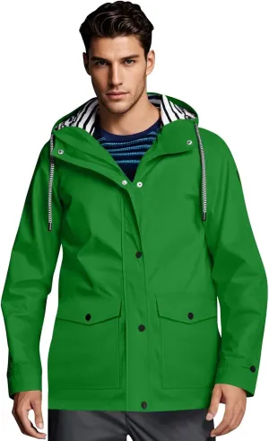 Mens Lightweight Waterproof Rain Jacket Windproof Raincoat Hooded jackets for Men Hiking Cycling Travel M-3XL