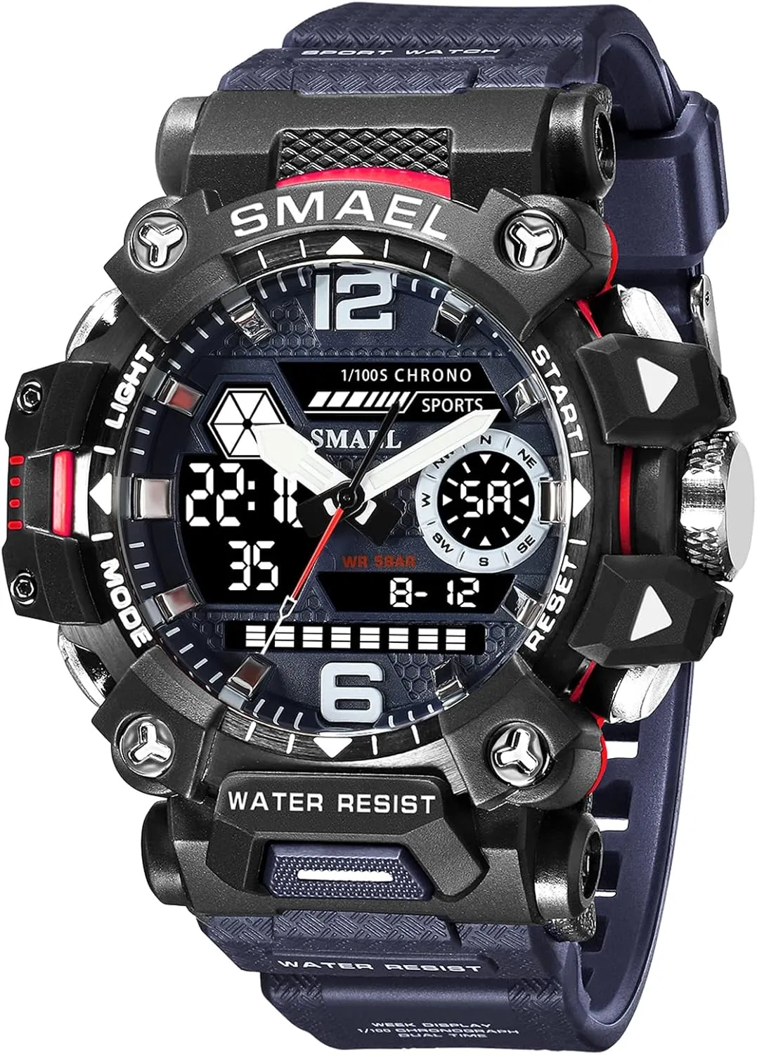 Men's Military Watch Outdoor LED Digital Watch Waterproof Tactical Army Wrist Sports Watches for Men 8072