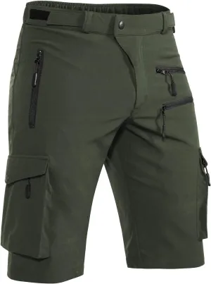 Men's Mountain Bike Shorts Stretch Hiking Cargo Shorts Quick Dry with Zipper Pocket for Bicycle Cycling Casual Golf