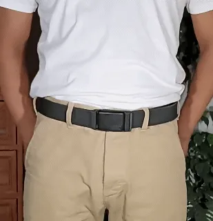 Men's Multifunctional Magnetic Automatic Buckle Elastic Canvas Belt 125cm Length